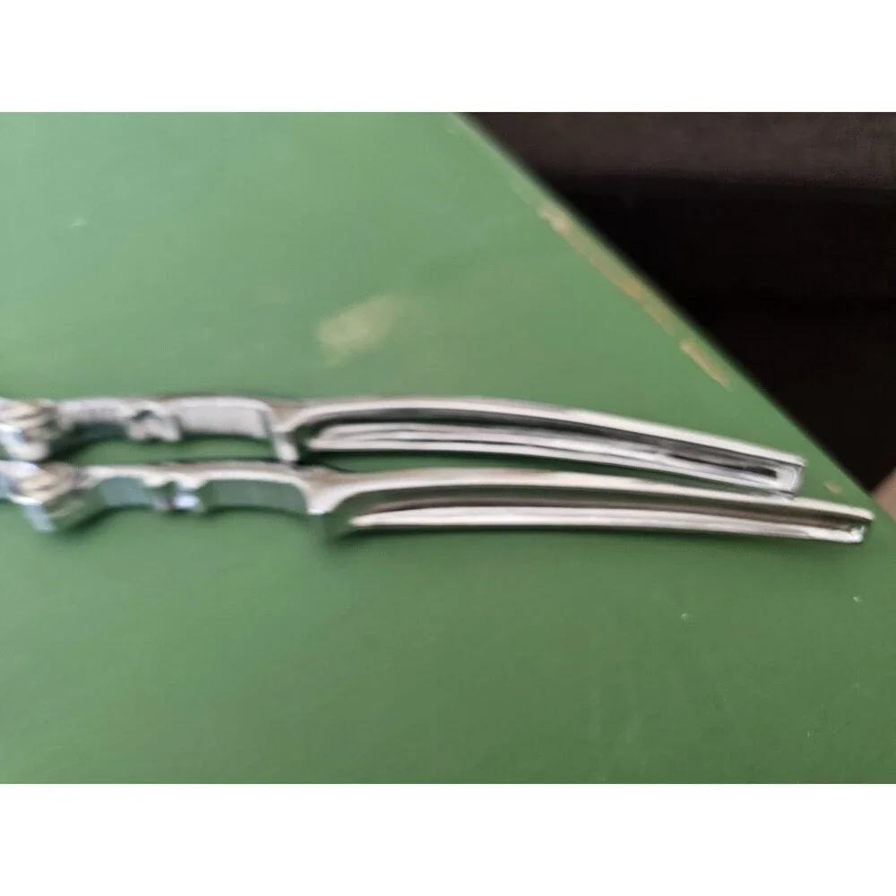 2 Metal Seafood Or Nut Crackers Silver Colored
